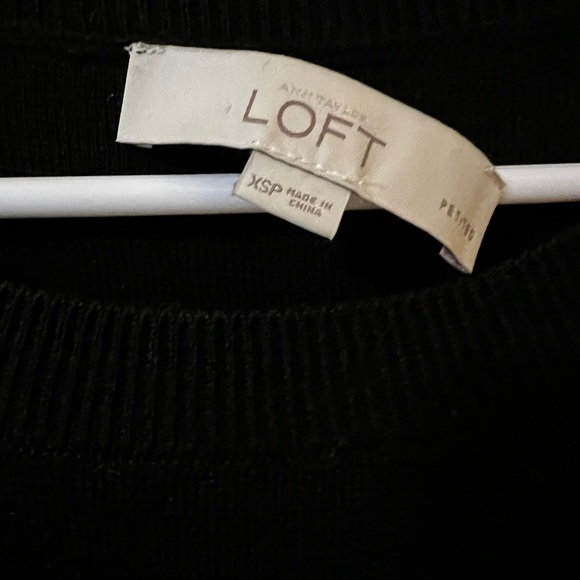 Ann Taylor LOFT Womans Black White Striped Sweater Classic  Knit Dress XSP - Picture 3 of 6